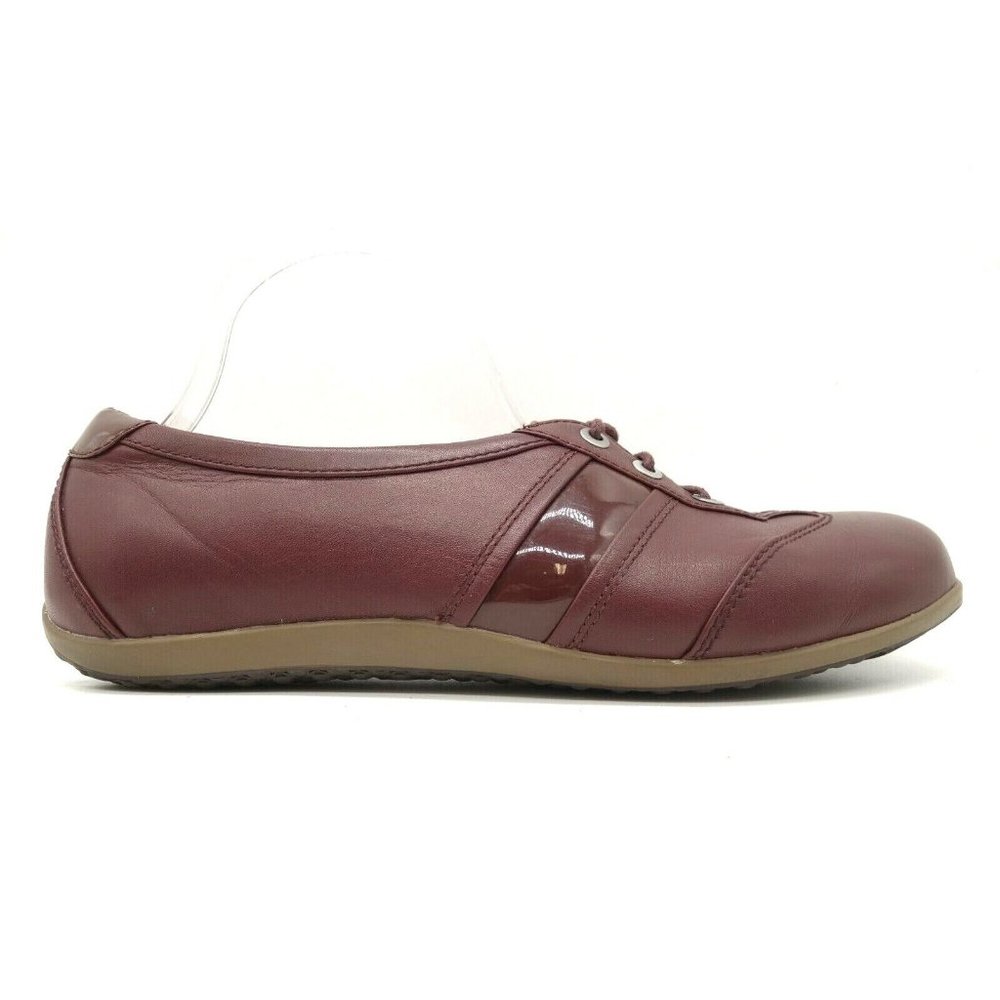 Blondo Maroon Leather Casual Lace Up Slip On Driving Loafers Shoes Women's 11 W
